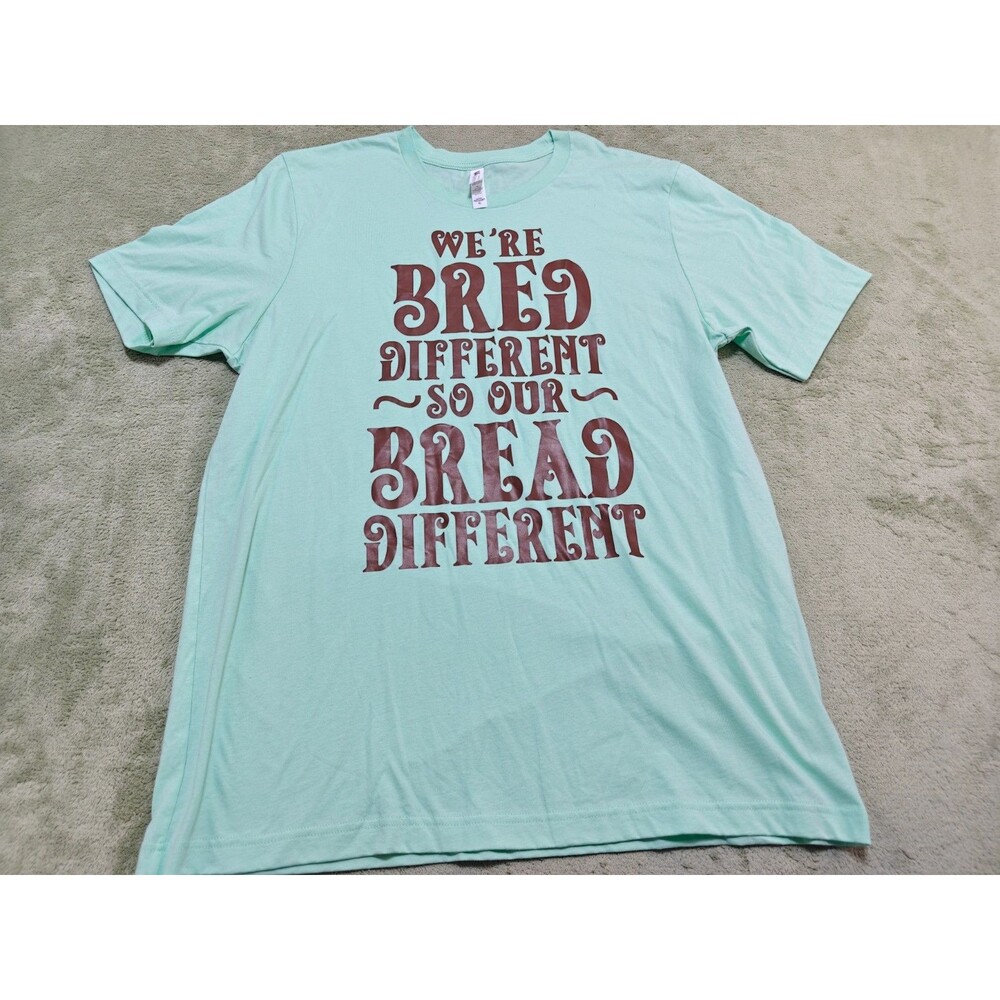 Bella Canvas T-Shirt Sz XL Mint Green Graphic Tee Were Bred Different Unisex
